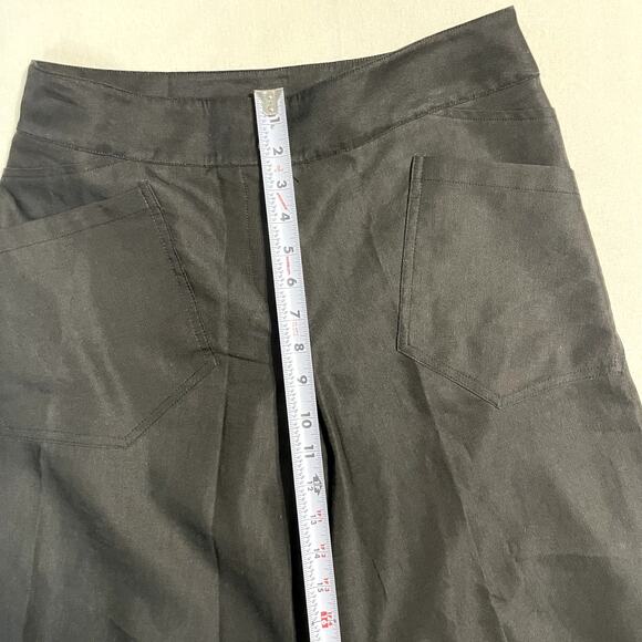 Babette Pinsky Wide Leg Pleated Trousers Black - Size XS - Picture 8 of 9